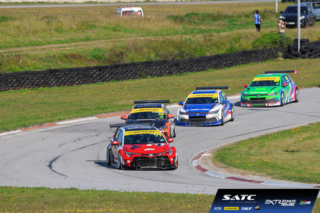 Jason Coetzee leads race two at Aldo Scribante Raceway